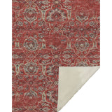 50" X 70" Red Pewter And Beige Damask Microfiber Plush Throw Blanket - Homeroots - Flyclothing LLC
