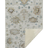 50" X 70" Linen Coffee And Teal Floral Microfiber Plush Throw Blanket - Homeroots - Flyclothing LLC