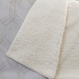 50" X 70" Ivory And Beige Geometric Microfiber Plush Throw Blanket - Homeroots - Flyclothing LLC