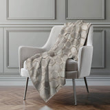 50" X 70" Gray And Ivory Geometric Microfiber Plush Throw Blanket - Homeroots - Flyclothing LLC