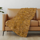50" X 70" Brown Beige And Coffee Geometric Microfiber Plush Throw Blanket - Homeroots - Flyclothing LLC