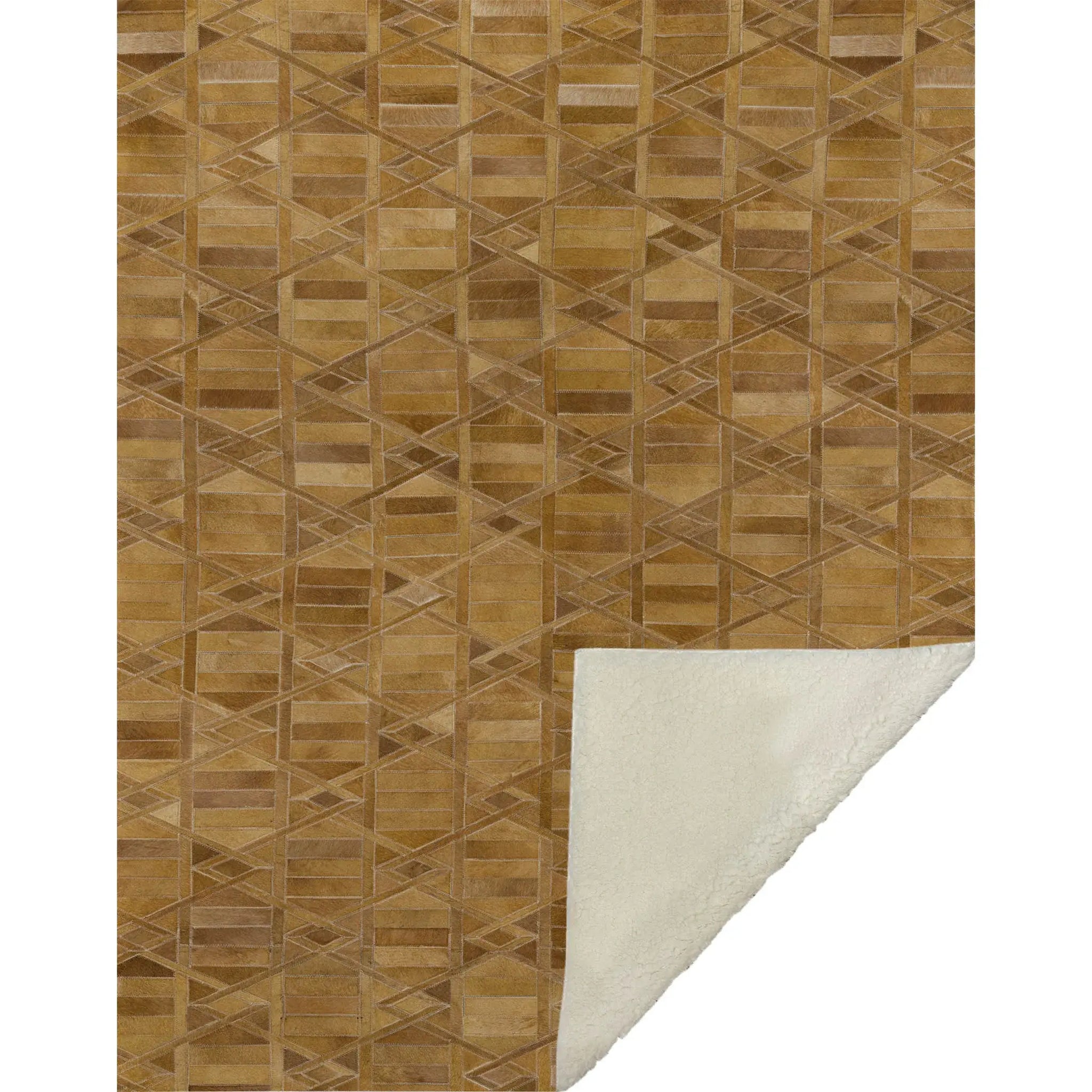 50" X 70" Brown Beige And Coffee Geometric Microfiber Plush Throw Blanket - Homeroots - Flyclothing LLC