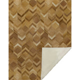 50" X 70" Brown Beige And Gold Geometric Microfiber Plush Throw Blanket - Homeroots - Flyclothing LLC