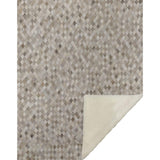 50" X 70" Gray Beige And Ivory Geometric Microfiber Plush Throw Blanket - Homeroots - Flyclothing LLC