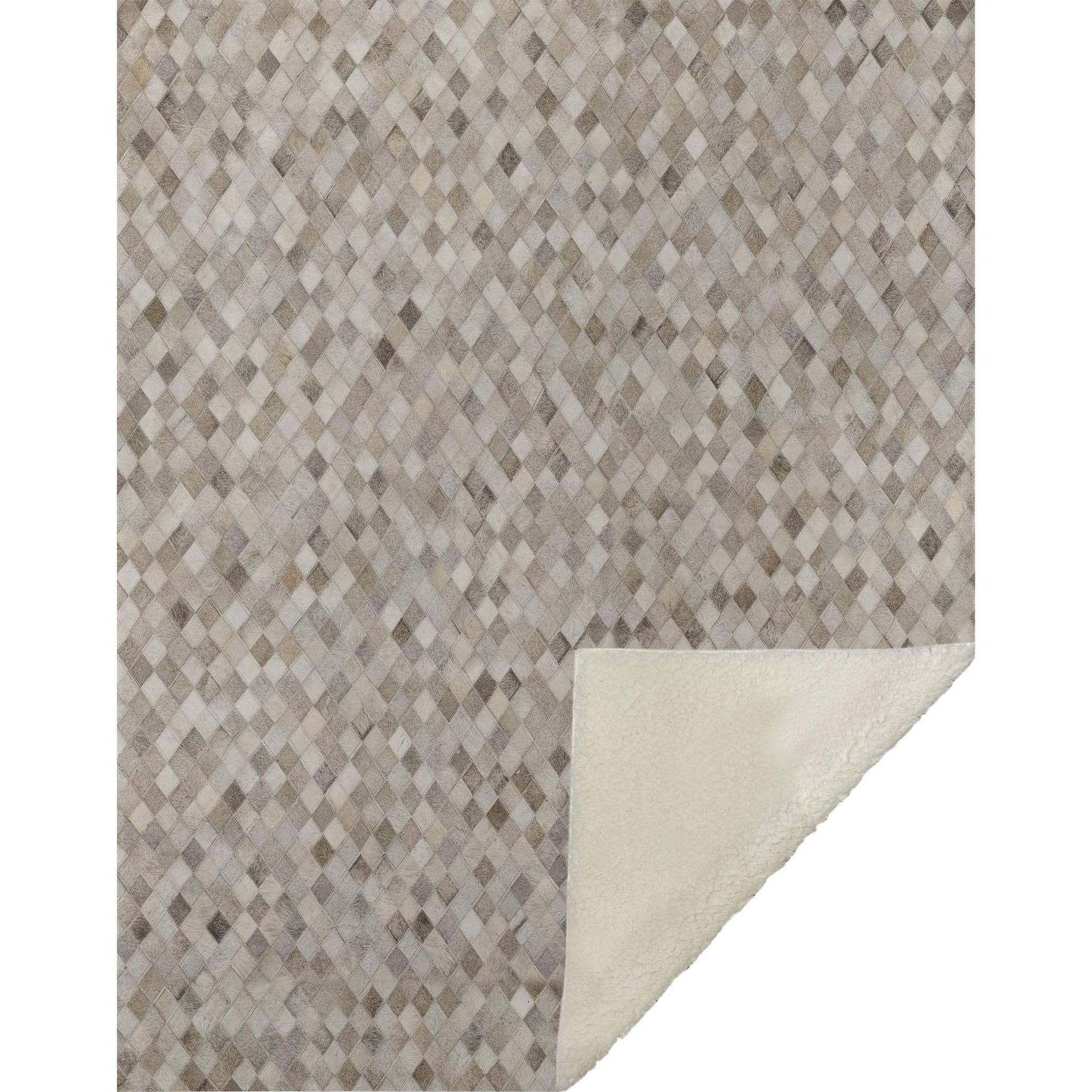 50" X 70" Gray Beige And Ivory Geometric Microfiber Plush Throw Blanket - Homeroots - Flyclothing LLC