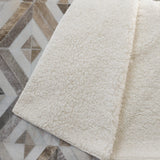 50" X 70" Gray And Brown Geometric Microfiber Plush Throw Blanket - Homeroots - Flyclothing LLC