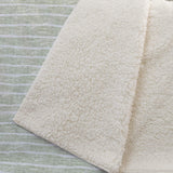 50" X 70" Mint Green And Ivory Striped Microfiber Plush Throw Blanket - Homeroots - Flyclothing LLC