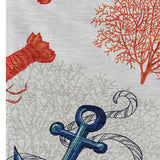 50" X 70" Ivory Red and Blue Microfiber Coastal Nautical Plush Throw Blanket - HomeRoots - Flyclothing LLC