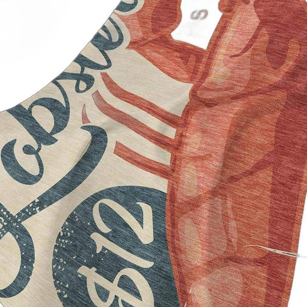 50" X 70" Beige Blue And Red Lobster Plush Throw Blanket - HomeRoots - Flyclothing LLC