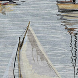 50" X 70" Beige Ivory And Sky Blue Sailboat Microfiber Plush Throw Blanket - Homeroots - Flyclothing LLC