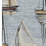 50" X 70" Beige Ivory And Sky Blue Sailboat Microfiber Plush Throw Blanket - Homeroots - Flyclothing LLC