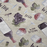 50" X 70" Ivory Purple And Green Wine Tasting Microfiber Plush Throw Blanket - Homeroots - Flyclothing LLC
