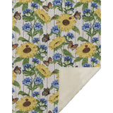 50" X 70" Ivory And Yellow Sunflower Floral Microfiber Plush Throw Blanket - Homeroots - Flyclothing LLC