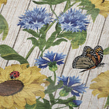 50" X 70" Ivory And Yellow Sunflower Floral Microfiber Plush Throw Blanket - Homeroots - Flyclothing LLC