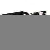 15" Black and White Faux Fur Cow Print Storage Ottoman - HomeRoots - Flyclothing LLC