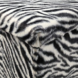 30" Black and White Faux Fur Zebra Storage Ottoman - HomeRoots - Flyclothing LLC