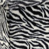 30" Black and White Faux Fur Zebra Storage Ottoman - HomeRoots - Flyclothing LLC