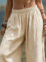 Full Size Bohemian Wide-Leg Pants Plus Size - Trendsi - Flyclothing LLC