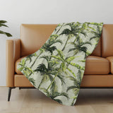 50" X 70" Green Palm Tree Microfiber Plush Throw Blanket - Homeroots - Flyclothing LLC