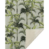 50" X 70" Green Palm Tree Microfiber Plush Throw Blanket - Homeroots - Flyclothing LLC