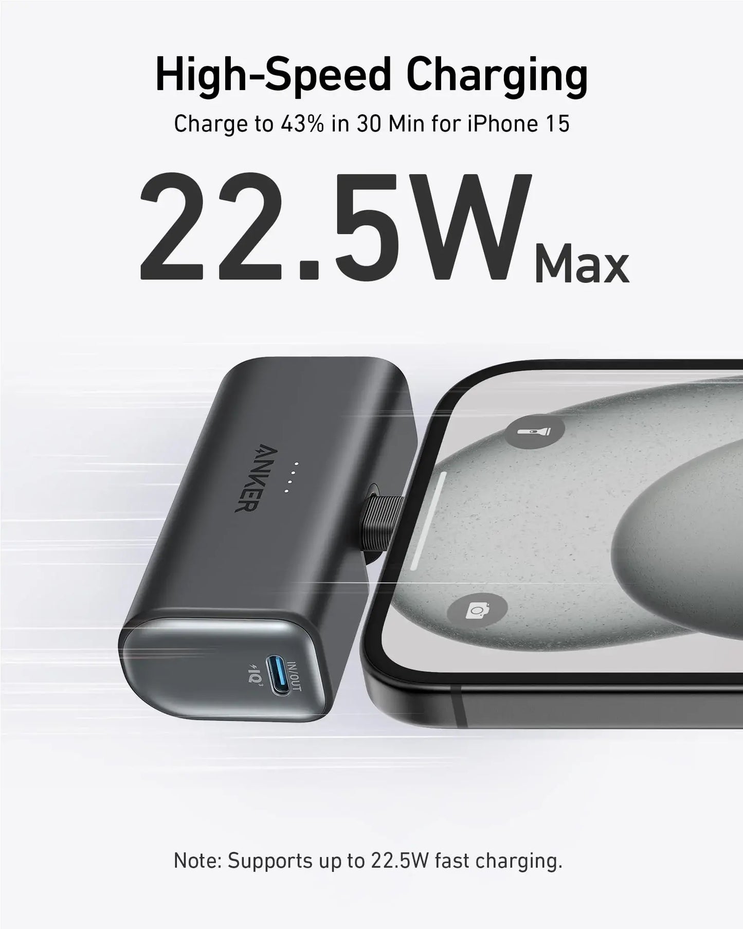 Anker Nano Power Bank (22.5W, Built-In USB-C Connector) - Anker - Flyclothing LLC