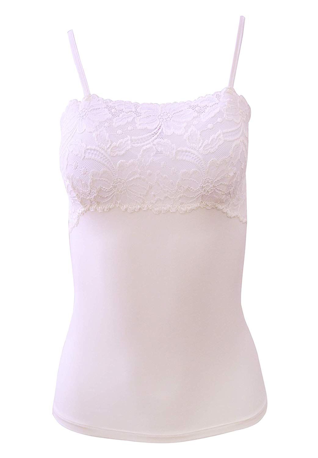EGI Luxury Modal Women's Lace-Trimmed Camisole. Proudly Made in Italy (1135)