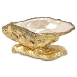 5" Gold And Pearl Resin Handmade Shell Trinket Tray - HomeRoots - Flyclothing LLC