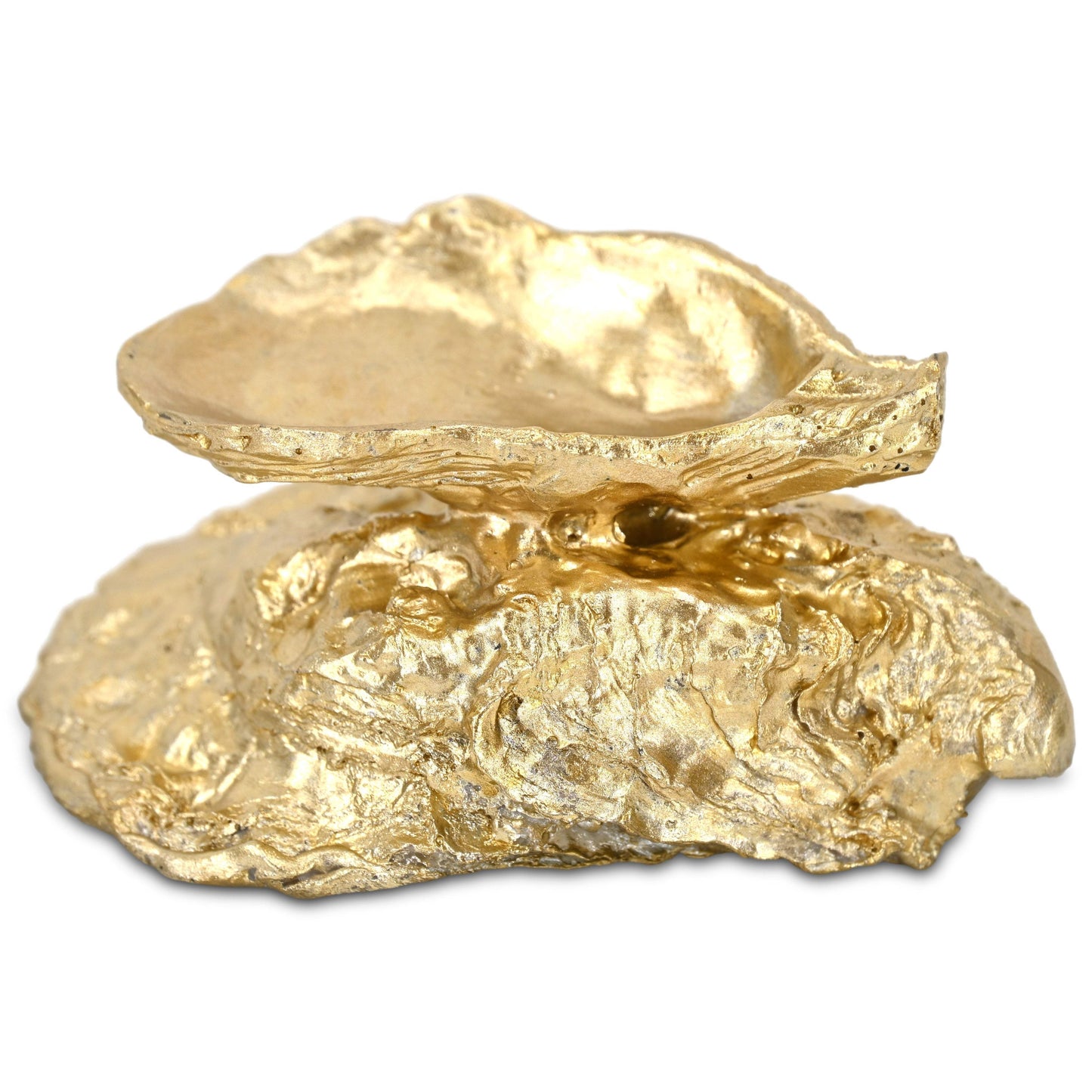 5" Gold And Pearl Resin Handmade Shell Trinket Tray - HomeRoots - Flyclothing LLC