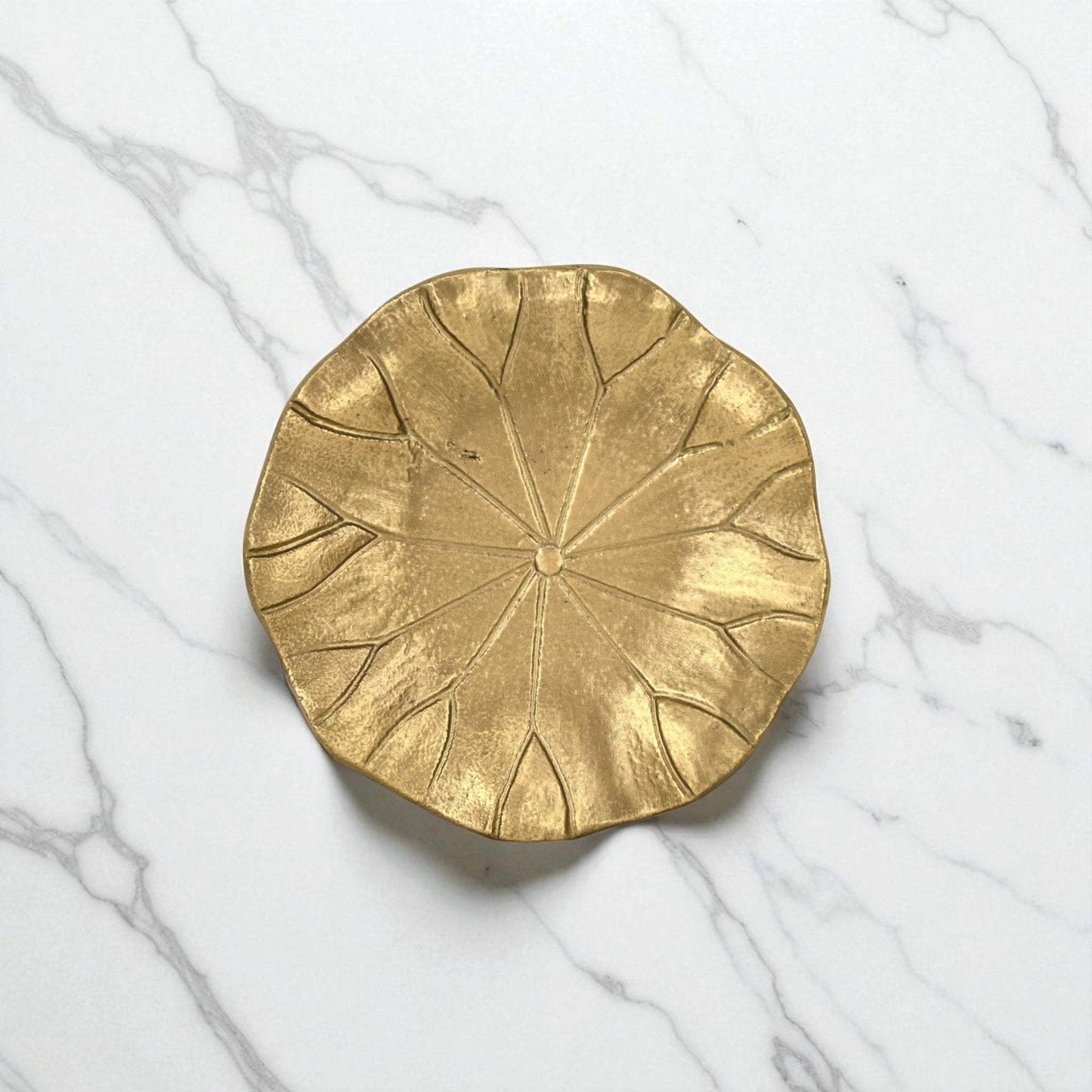 6" Gold Cast Iron Lily Pad Trinket Tray - HomeRoots - Flyclothing LLC