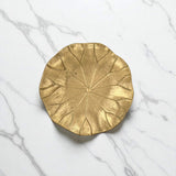 6" Gold Cast Iron Lily Pad Trinket Tray - HomeRoots - Flyclothing LLC