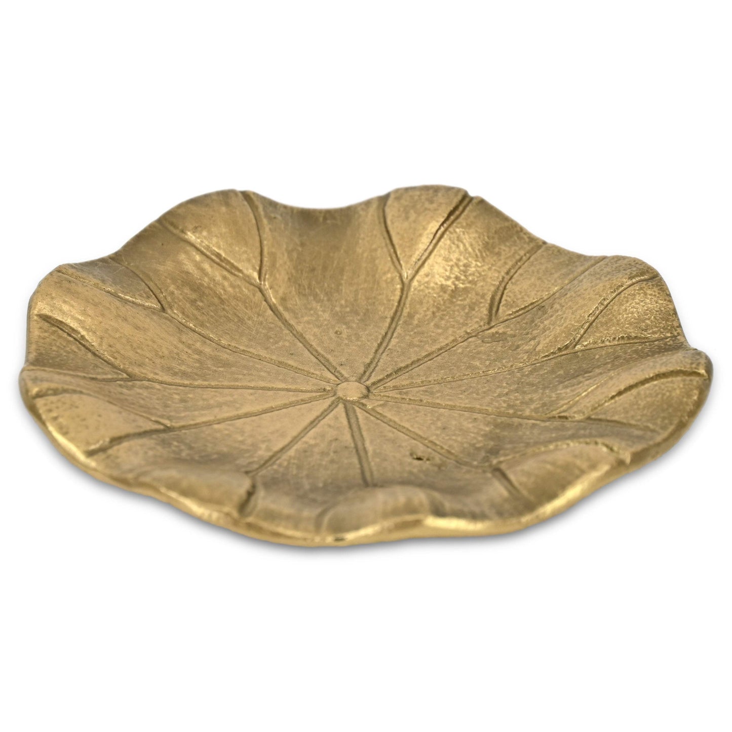 6" Gold Cast Iron Lily Pad Trinket Tray - HomeRoots - Flyclothing LLC