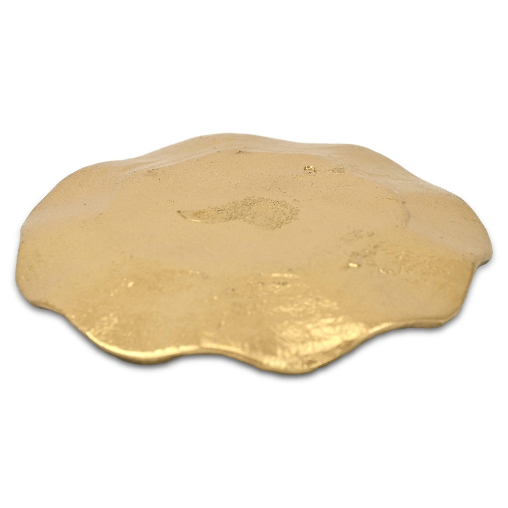 6" Gold Cast Iron Lily Pad Trinket Tray - HomeRoots - Flyclothing LLC