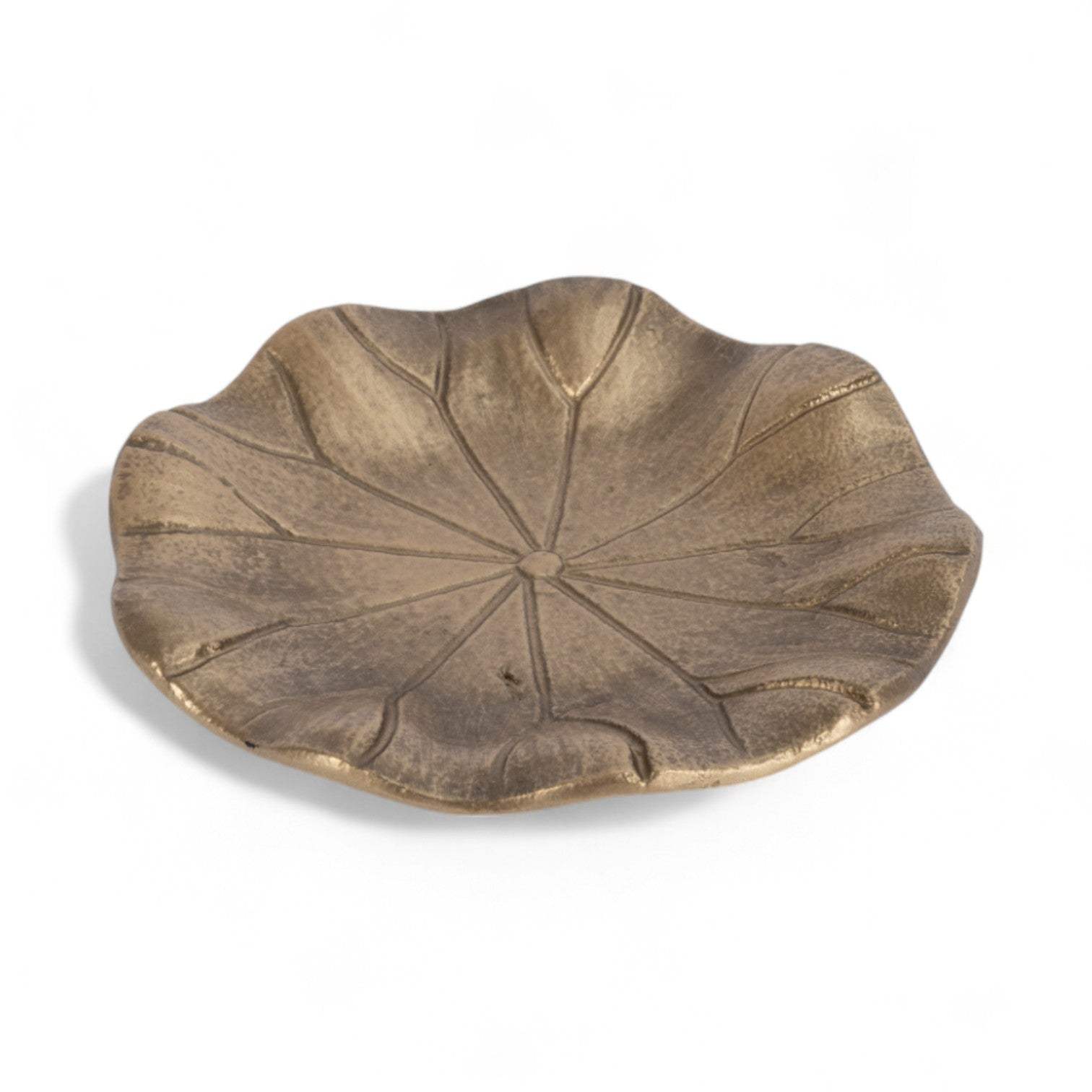 6" Gold Cast Iron Lily Pad Trinket Tray - HomeRoots - Flyclothing LLC