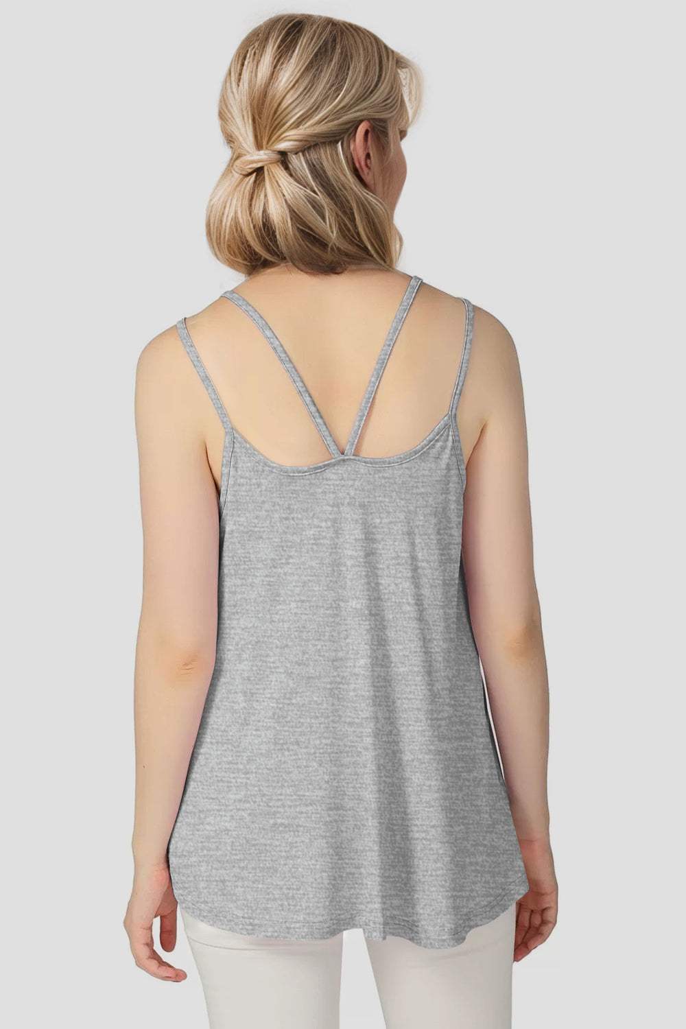 Basic Bae Bamboo Scoop Neck Double Spaghetti Straps Cami - Trendsi - Flyclothing LLC