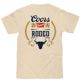 Coors Banquet Rodeo Bull Beer Front and Back T-Shirt - Cream - Tee Luv - Flyclothing LLC