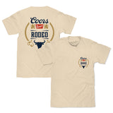 Coors Banquet Rodeo Bull Beer Front and Back T-Shirt - Cream - Tee Luv - Flyclothing LLC