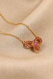 925 Sterling Silver Bow Necklace - Trendsi