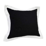 20" Black And White Color Block Cotton Throw Pillow Cover - HomeRoots - Flyclothing LLC