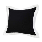 20" Black And White Color Block Cotton Throw Pillow Cover - HomeRoots - Flyclothing LLC