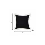 20" Black And White Color Block Cotton Throw Pillow Cover - HomeRoots - Flyclothing LLC