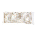 14" X 36" White And Beige Lumbar Geometric Cotton Blend Throw Pillow Cover with Texture - HomeRoots - Flyclothing LLC
