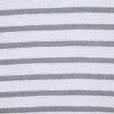 20" Gray And White Striped Cotton Throw Pillow Cover with Tassels - HomeRoots - Flyclothing LLC