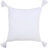 20" Black And White Striped Cotton Throw Pillow Cover with Tassels - HomeRoots - Flyclothing LLC