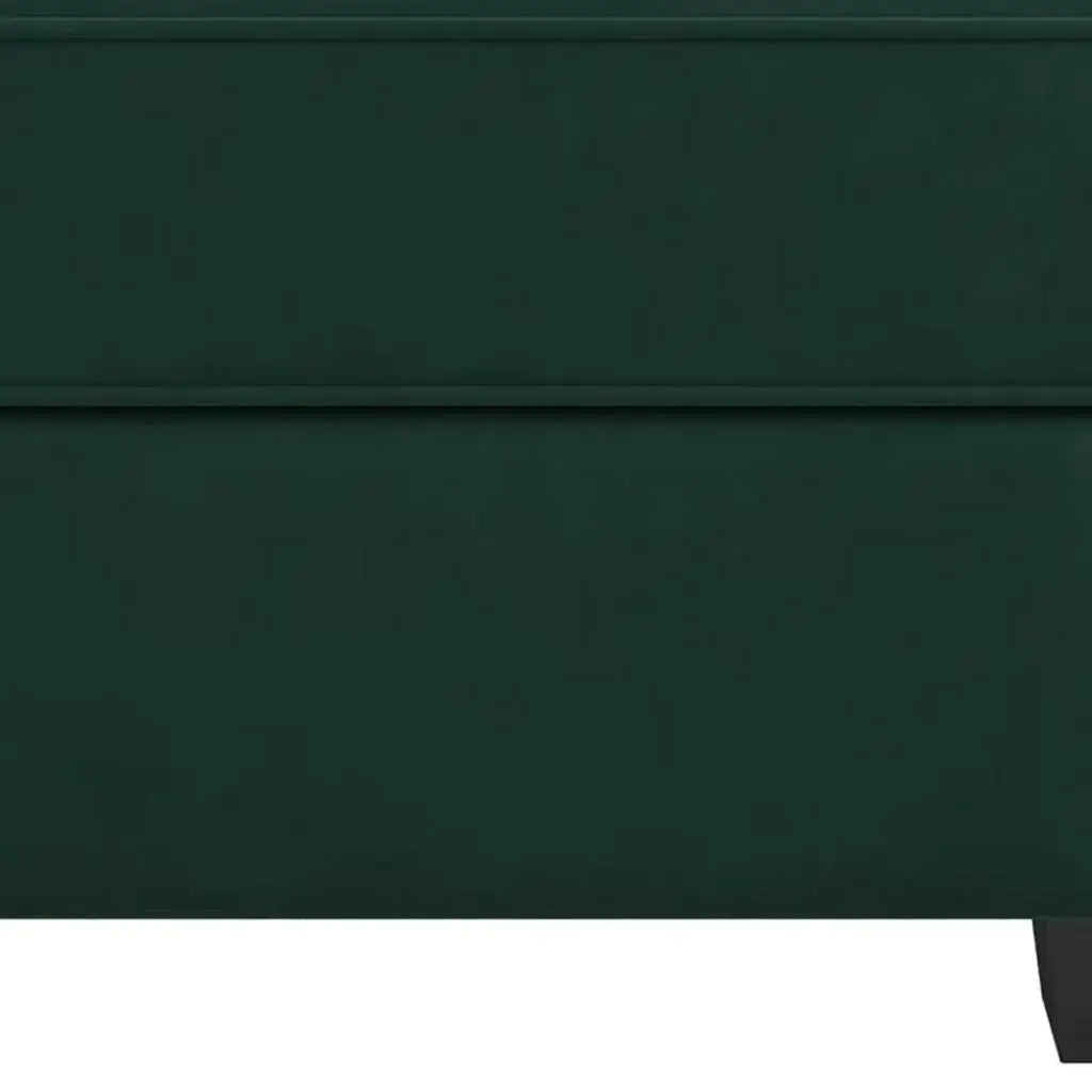 26" Green and Black Velvet Storage Ottoman - Homeroots - Flyclothing LLC
