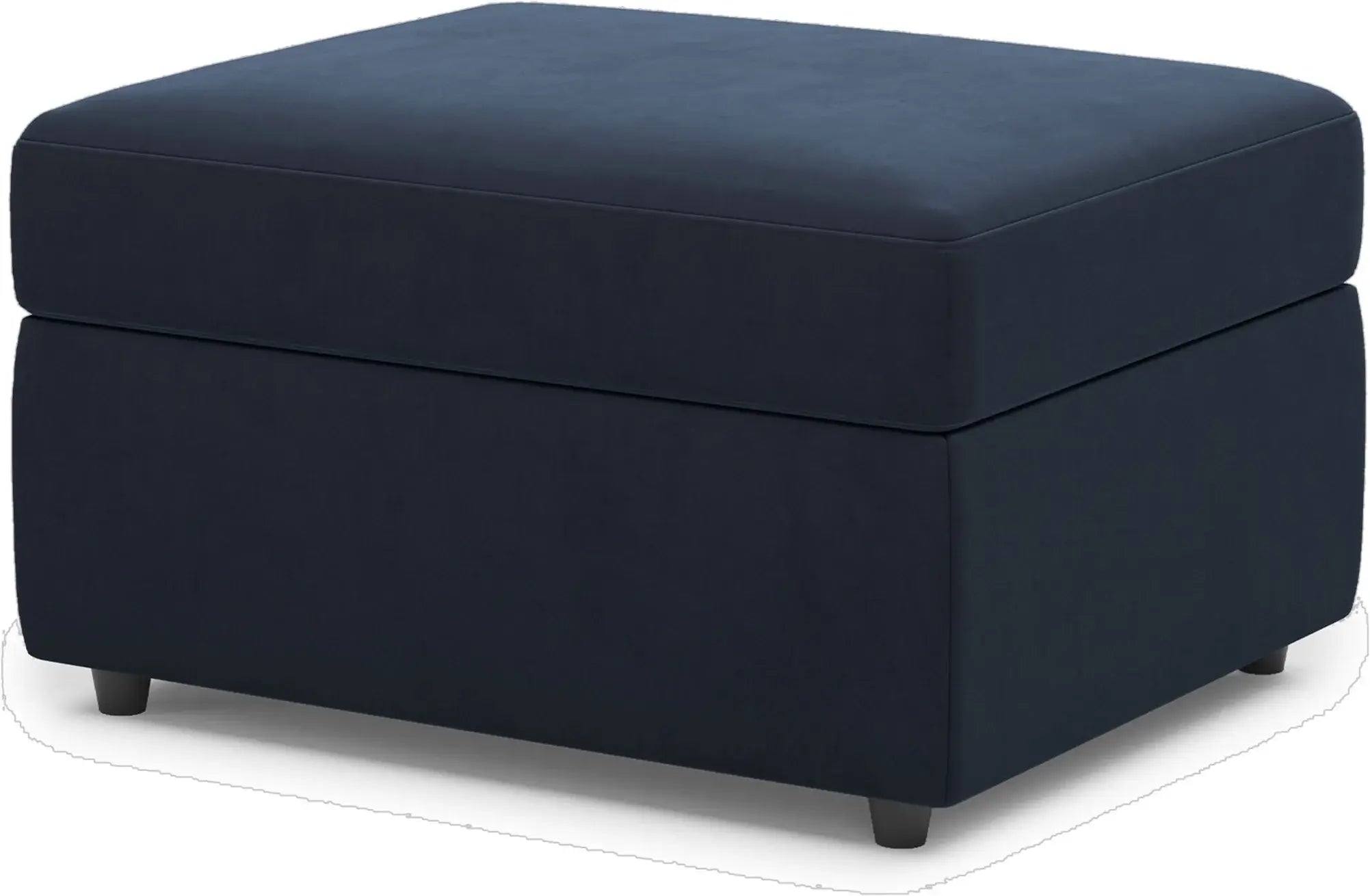 30" Blue and Black Velvet Storage Ottoman - Homeroots - Flyclothing LLC