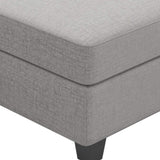 26" Light Gray and Black Chenille Storage Ottoman - Homeroots - Flyclothing LLC