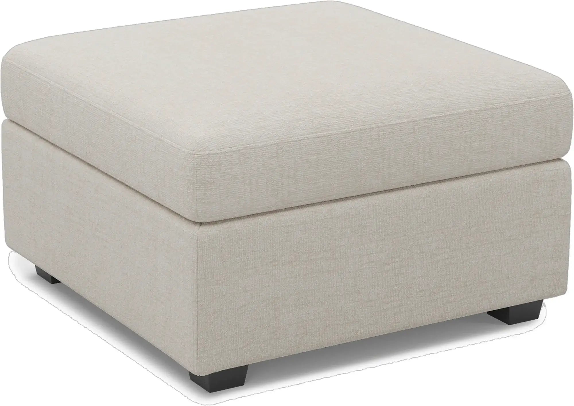 30" Beige and Black Chenille Storage Ottoman - Homeroots - Flyclothing LLC