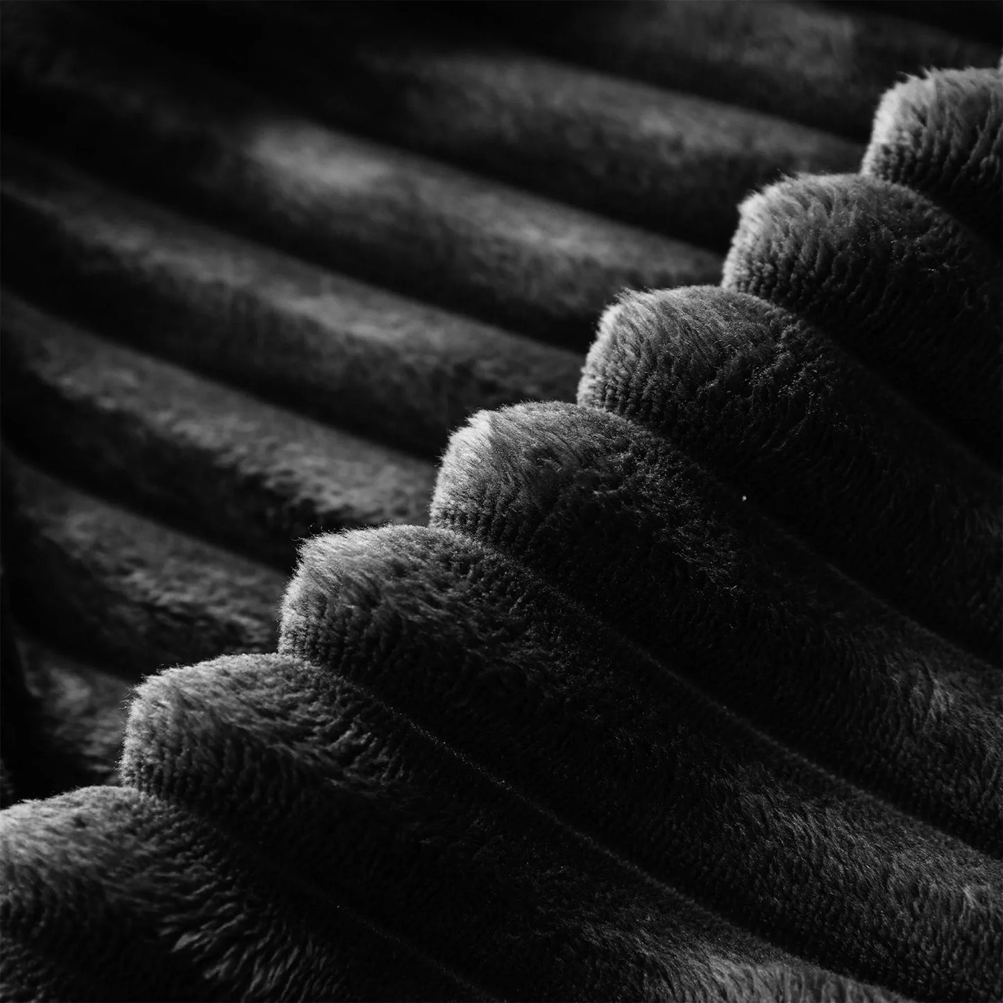 30" Black Corduroy Storage Ottoman