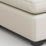 32" Beige and Black Velvet Ottoman - Homeroots - Flyclothing LLC