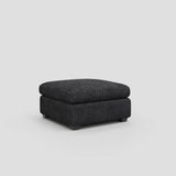 32" Black Corduroy Ottoman - Homeroots - Flyclothing LLC
